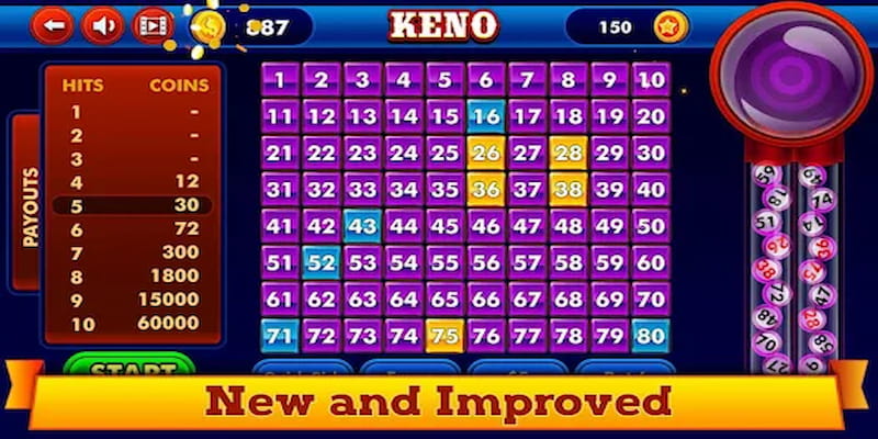 Game Keno Kubet giao diện đỉnh cao 
